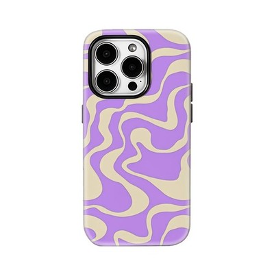 Purple Cream Waves Case for Apple iPhone 17 16 15 14 13 12 11 Pro Max Plus Air