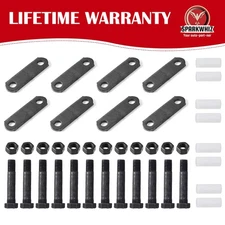 2x Racewill Trailer Shackle Kit Tandem Axle Trailer Kit for Double Eye Spring US