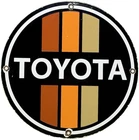 VINTAGE TOYOTA PORCELAIN SIGN DEALERSHIP LAND CRUISER 4RUNNER TACOMA OIL GAS