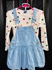Oshkosh Toddler Girls Denim Heart Pinafore Dr...