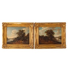 Pair of 17th cent, Antique Dutch School Oil Paintings, Beautiful Subject matter