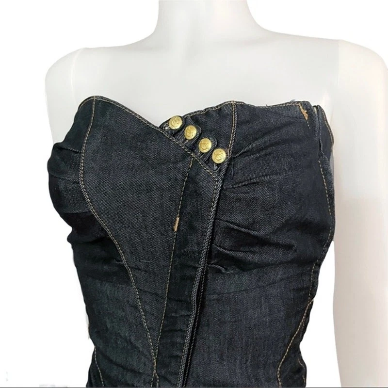 RARO! Mameluco corto vintage Baby Phat Denim Foto 4 de 4