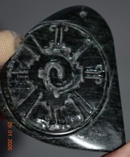 BEAUTIFUL MAYAN JADE INFINITY PENDANT, 3"