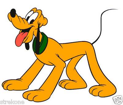 PLUTO Walt Disney's Animated Puppy Dog Colorful Window Cling