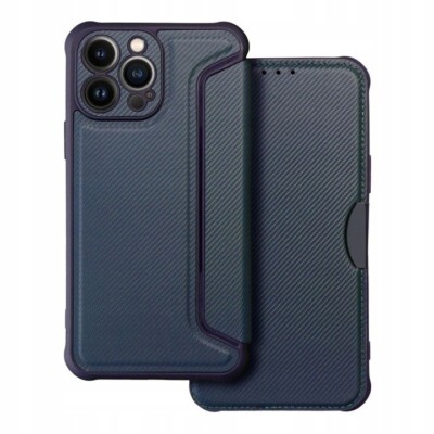 FÜR APPLE IPHONE 15 PRO - RAZOR Schutz Hülle Handy Flip Case Etui Tasche BLAU