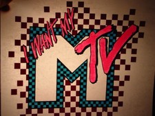 I WANT MY MTV VINTAGE 1980's MUSIC TV IRON ON TRANSFER -NICE, B-3