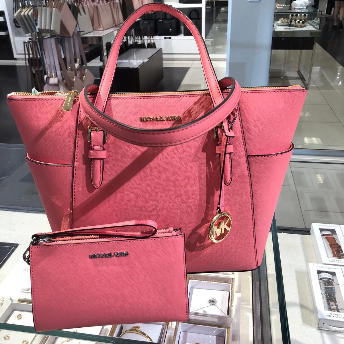 Michael kors rose tote clearance