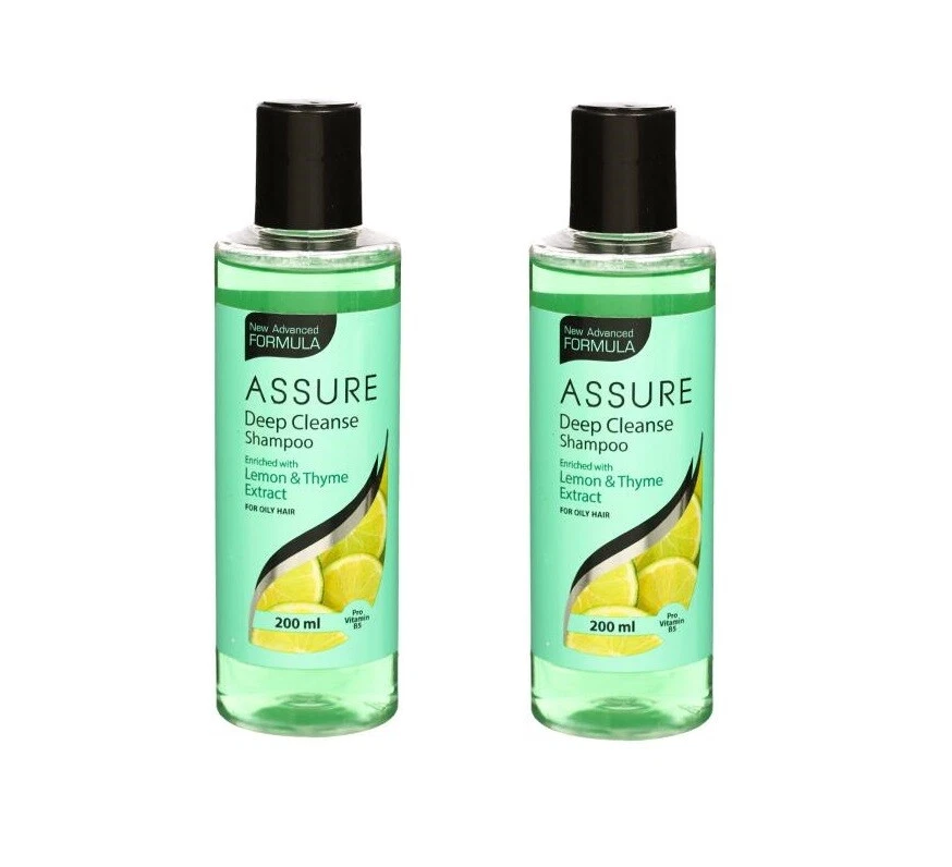 Vestige Assure Deep Cleanse Hair Shampoo 200 ml Pack of 2 with Lemon and Thyme