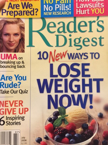 Lot of 7 Reader’s Digest Assorted Issues 2006 Nic Cage Uma Thurman Tim Allen - Picture 4 of 4