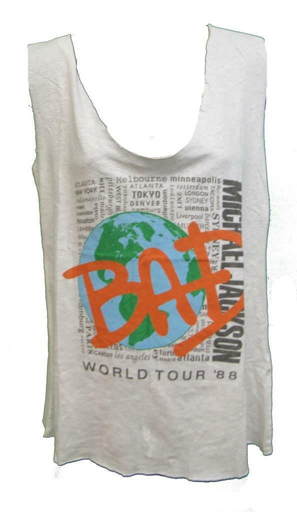 New Michael Jackson Bad '88 World Tour Womens Size XS-S-M-L White