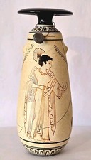Antike griechische (Replik) Dachboden Alabstron Vase mit Metallsiegel 480 v. Chr. Nr.516