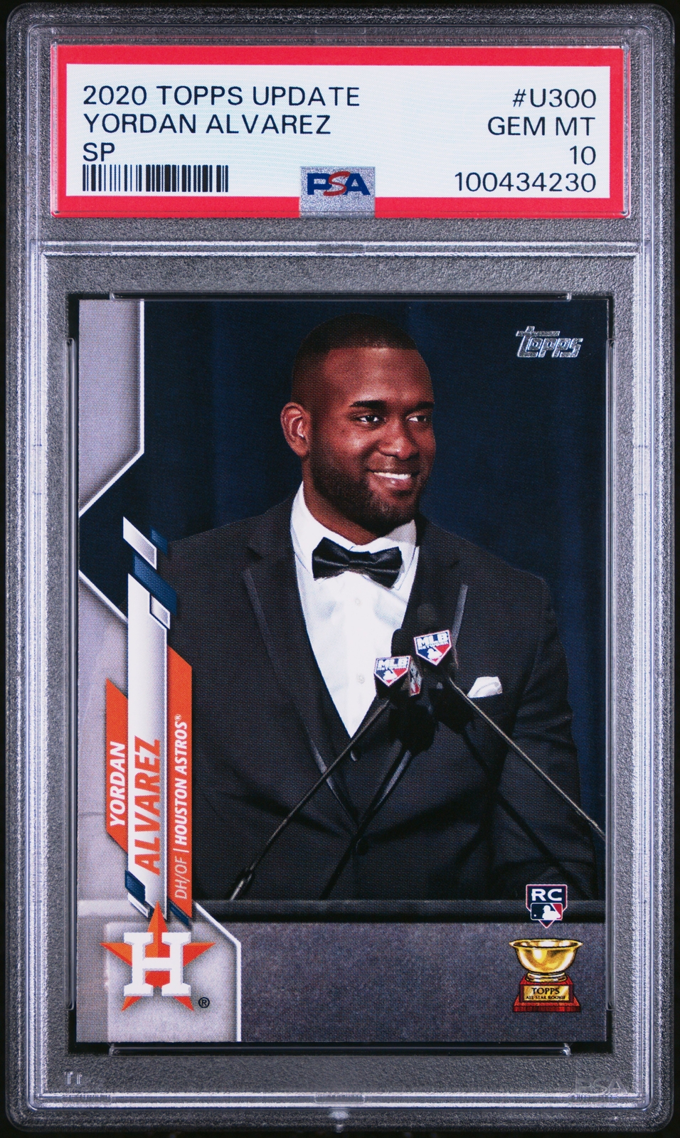 2020 TOPPS UPDATE SP #U300 YORDAN ALVAREZ PSA 10