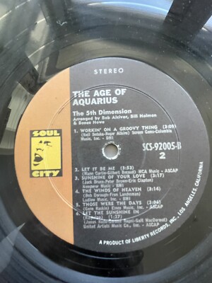 Fifth Dimension Age Of Aquarius LP Album Gat Vinyl Funk Soul 1st