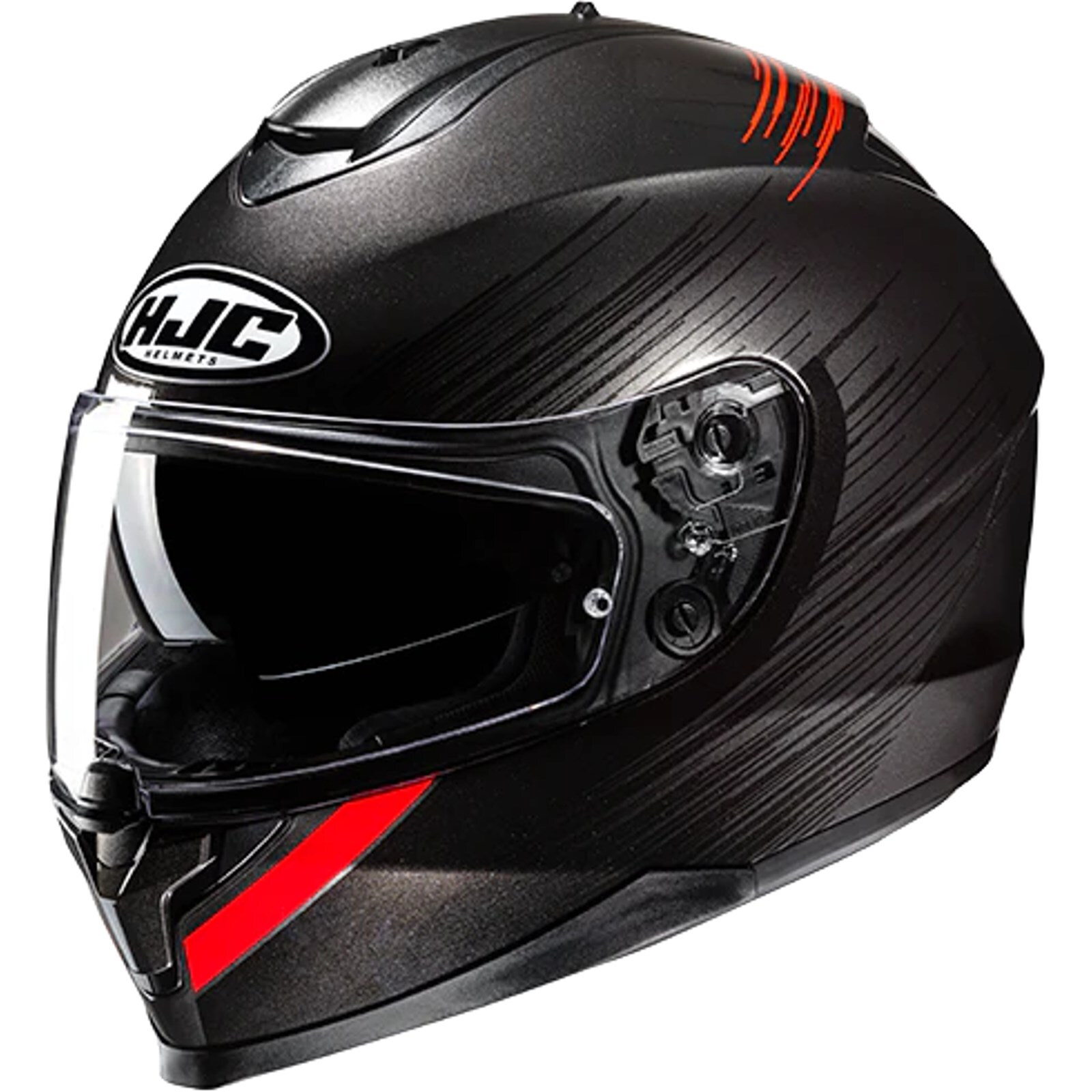 HJC C70N Sway Motorcycle Helmet S Light Integral Helmet BlackRed eBay