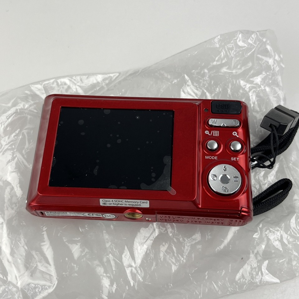 Polaroid iE 826 18.0MP 8x Optical Zoom Black Digital Camera MINT