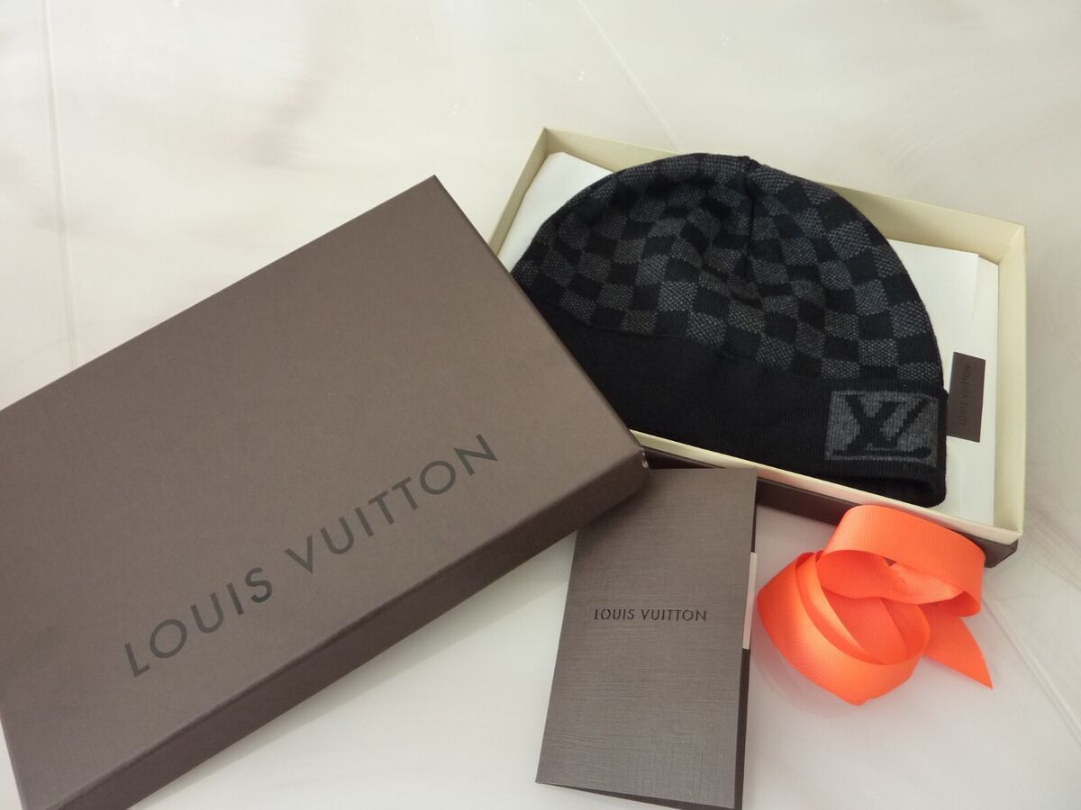 Louis Vuitton Damier NOIR Beanie Cap Hat Petit Bonnet Petit Louis Vuitton Damier NOIR Beanie Cap Hat Petit Bonnet Petit