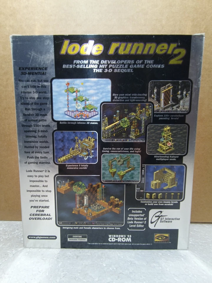 Lode Runner 2 PC Big Box, NEW Factory Sealed! VGA Ready! RARE-Vintage-RETRO! - Image 2 of 4
