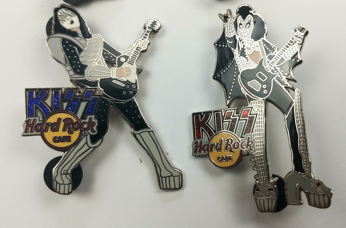 KISS Hard Rock Cafe Pin Badge 4pc Set HRO Online Dream Love Gun