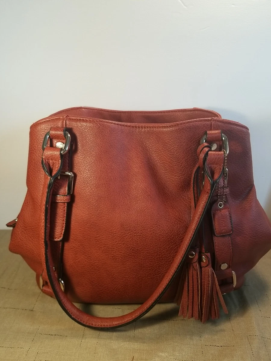 7 Inch Vegan Crossbody Bag in Cherry Red