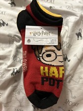 Harry Potter No-show Ladies 6 Pair Socks Sz 4-10 NWTs Harry, Malfoy, Dobby, Ron