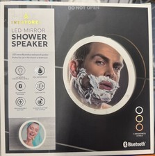 New Fun Bluetooth Shower Speaker With LED Mirror Waterproof 3 Hour Playtime