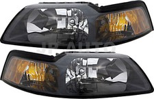 For 2001-2004 Ford Mustang Headlight Halogen Set Driver And Passenger Side