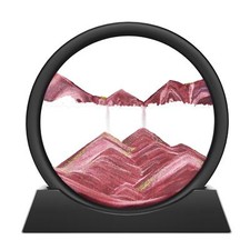 Moving Sand Art Picture Decor 3d Deep Sea Sandscape Liquid Motionround Glass Fra