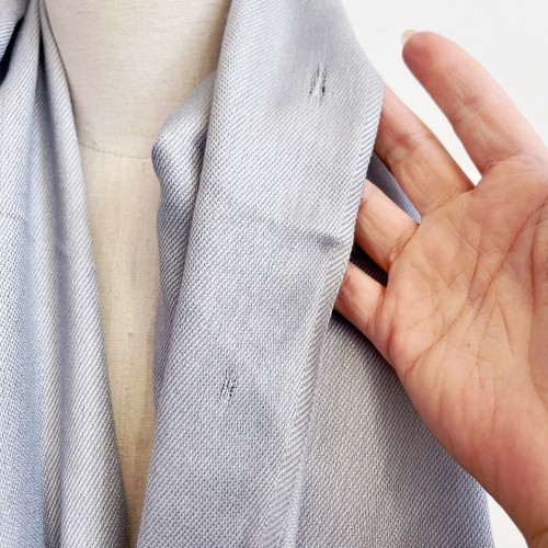 Talbots Silk Wool Cashmere Blend Gray Long Scarf NEW Elegant - Picture 13 of 14