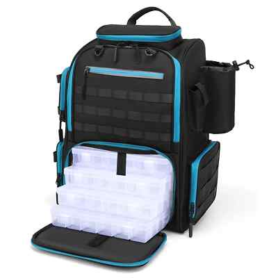 Lixada Fishing Backpack Large Capacity Fishing Bag Waterproof Fishing Tackle