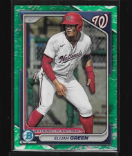 2024 Bowman Chrome ELIJAH GREEN Refractor lunar glow green rookie prospect