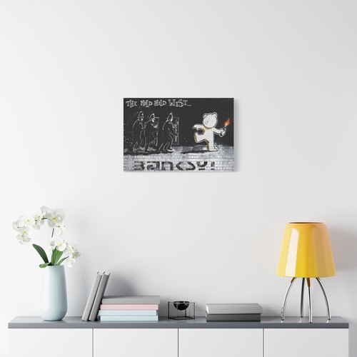 Banksy Mild Mild West Bear Molotov Canvas Wall Art Street Art Print - Picture 8 of 17