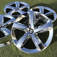 21" BENTLEY MULSANNE RIMS CHROME OEM GENUINE WHEELS SET OF 4 NEW