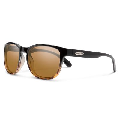 Suncloud Loveseat Sunglasses Unisex Black Tortoise Fade Polarized Brown Lenses