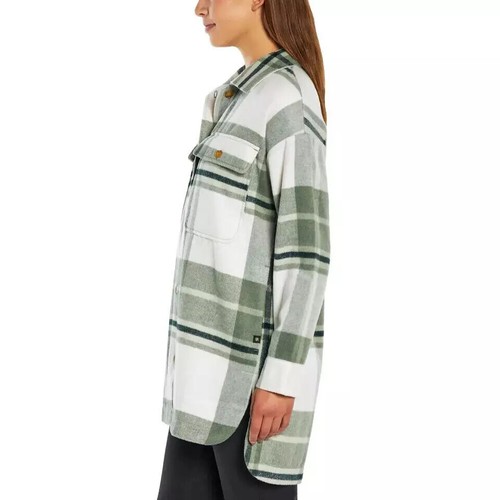 NWT! Banana Republic Women’s Plaid Flannel Shirt Jacket, Black/Green/Brown - 第 10/19 張圖片