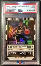 Ja Morant 2020 Panini Contenders DP Tournament Ticket #d 19/49 PSA 9 MINT No 44
