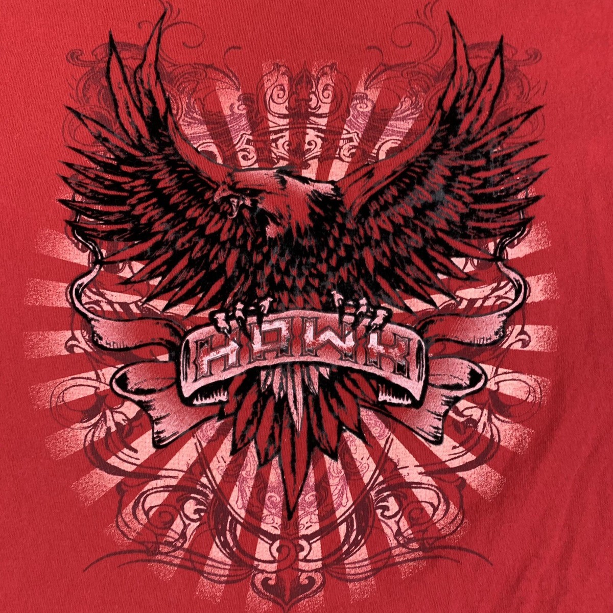 Tony Hawk Shirt Youth Boys Size Medium Red Eagle Y2K Grunge Long 
