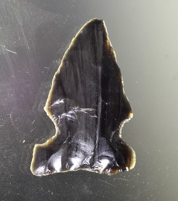 Authentic Modern Reproduction of Pre 1600 Utah Obsidian Arrowhead