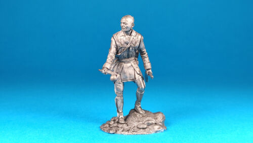 Miniatura di latta, statuetta del guerriero Mohawk. Figura in metallo un guerriero Mohawk. - Foto 1 di 8
