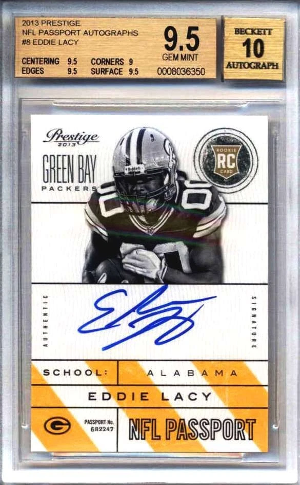 Eddie Lacy Panini Prestige NFL Passport #8 Autograph