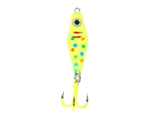Clam Rattlin PT Spoon 1/4 oz - Chartreuse Wonderbread Glow - Ice Fishing Lure - Picture 1 of 1