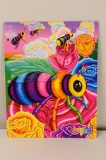 Rare Vintage Lisa Frank Trends Folder Binder 1990s Rainbow Buzz the Bumble Bee