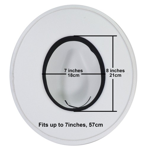 LEOPARDENBAND FEDORA PANAMA UMGESCHLAGEN BREITE KREMPE BAUMWOLLMISCHUNG FILZHUT  - Bild 8 von 18