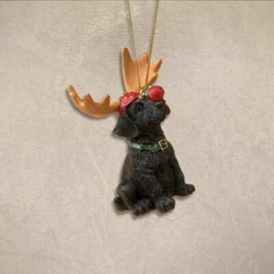 Big Sky Carvers Big Sky Canine Santas Lil Helper Black Lab Ornament