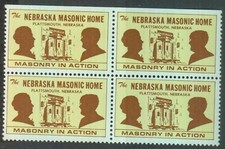 Freemasonry seal / label "Nebraska Masonic Home" Cindrella