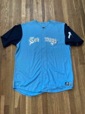 Kevin McAvoy Game Used Portland Sea Dogs Prostate Cancer Awareness Jersey