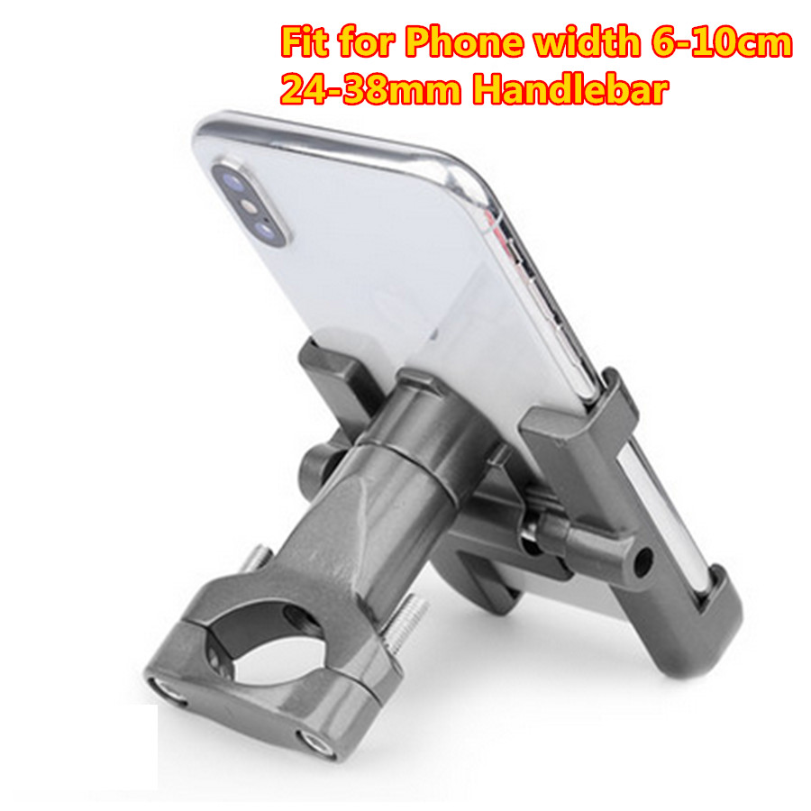 Motorcycle Phone Holder GPS Mount Bracket Handlebar Stand For 3.5in-6.5in Phone