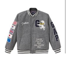 Palace x Gap Kids Varsity Jacket Bomber Youth Size XL 12 Allover Logo Patches