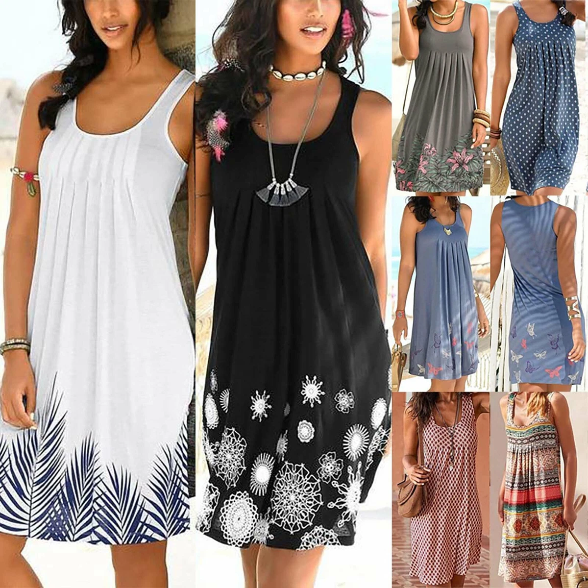 Silk Boho Summer Dress - Dresses