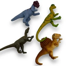 Safari LTD Dinosaur Figure Spinosaurus Raptor Figurine Toys Lot Of 4
