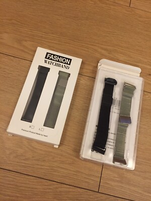 Fitbit Milanese Band Stainles Steel Bracelet Smart Watch 2 Single Piece Straps L